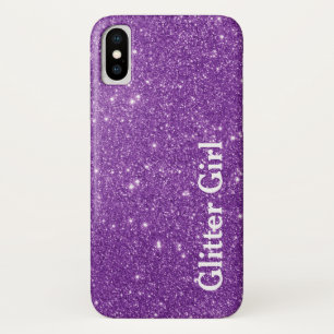 Purple Glitter Girl Show Your Glamours Sparkle Case-Mate iPhone Case