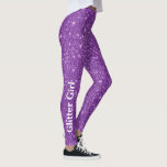 Purple Glitter Girl Show Your Glamours Sparkle Leggings<br><div class="desc">Purple Glitter Girl Show Your Glamours Sparkle with this customisable purple glittering collection. Everyday is beautiful when you sparkle.</div>