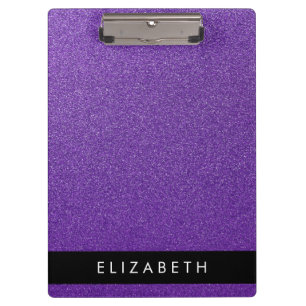 Purple Glitter, Glitter Background, Your Name Clipboard