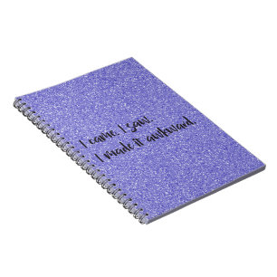 Purple Glitter I Made It Awkward Spiral Notebook