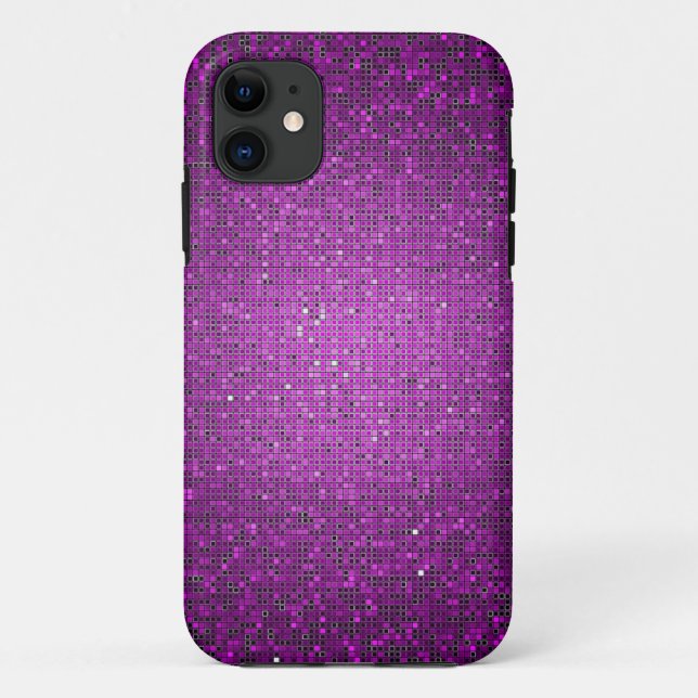 Purple Glitter iPhone 5 Mate Barely There™ Case (Back)
