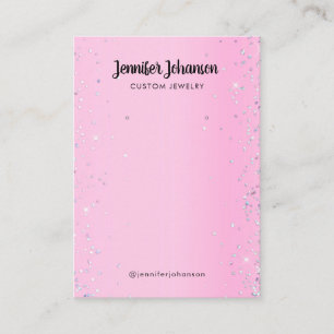  Purple glitter jewellery holder earrings Pink Bus Business Card