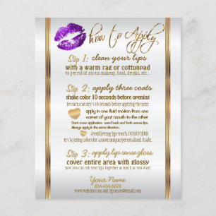 *Purple Glitter Lip Instructions 2 Flyer