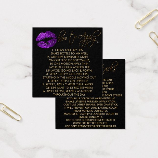 Purple Glitter Lips 2 - How to Apply (Office)