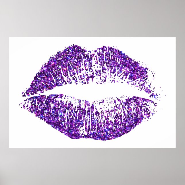 Purple Glitter Lips #2 Poster (Front)