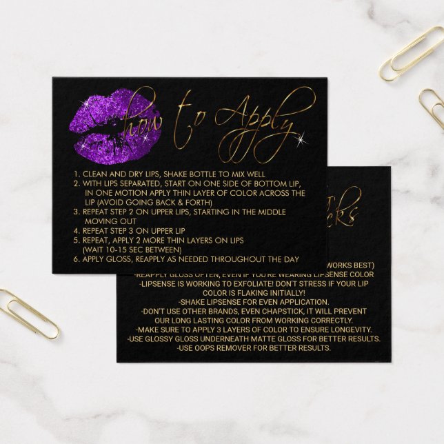 Purple Glitter Lips - How to Apply (Office)