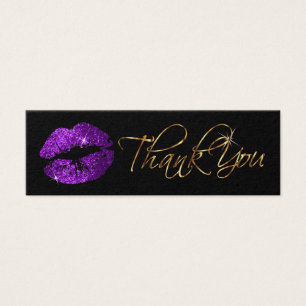 Purple Glitter Lips - Thank You