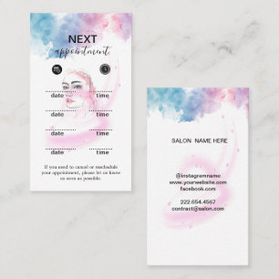 Purple Glitter Luxury Drip Salon Appointment Card