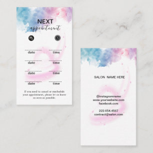 Purple Glitter Luxury Drip Salon Appointment Card