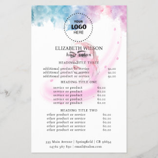 Purple Glitter Luxury Drip Salon Flyer