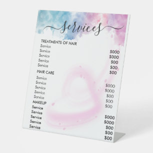 Purple Glitter Luxury Drip Salon Pedestal Sign