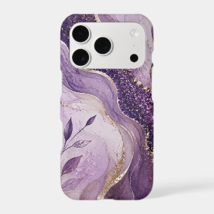 Purple Glitter Marble Phone Case