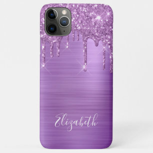 Purple Glitter Monogram Case-Mate iPhone Case