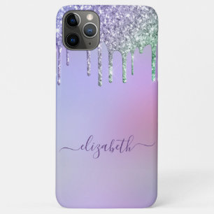 Purple Glitter Monogram Case-Mate iPhone Case