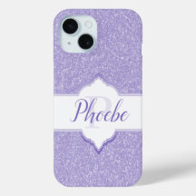 Purple Glitter Monogram Samsung Galaxy Case