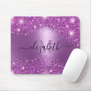 Purple Glitter Mouse Pad