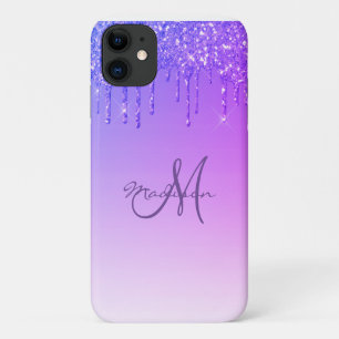 Purple Glitter Name Sparkles Glam Girly Pretty Case-Mate iPhone Case