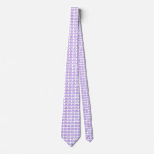 Purple Glitter Overlap Diamond Pattern Tie
