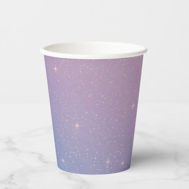 Purple Glitter Paper cup (Front)