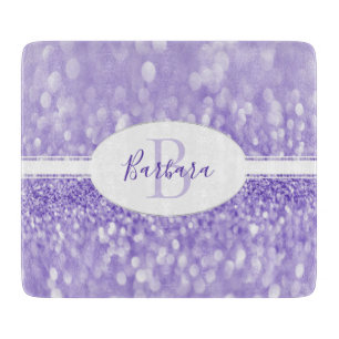 Purple Glitter Personalise Cutting Board