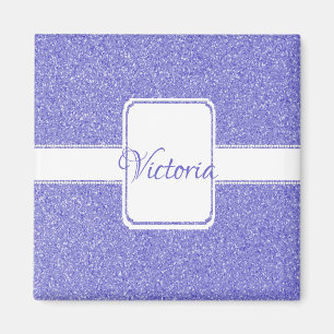 Purple Glitter Personalise Magnet