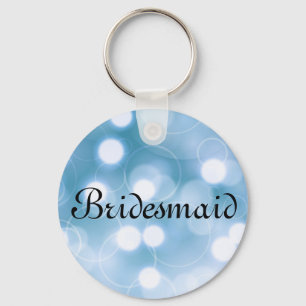 Purple Glitter Personalised Bridesmaid Keychain