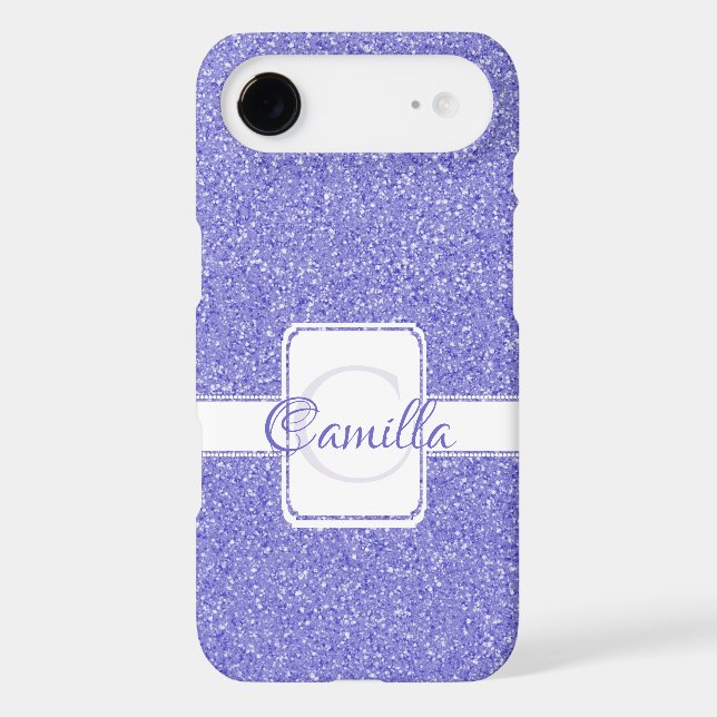 Purple Glitter Personalised Case-Mate iPhone Case (Back)