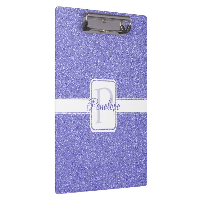 Purple Glitter Personalised Clipboard (Right)