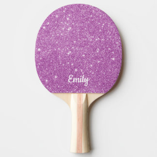 Purple Glitter Personalised Name Ping Pong Paddle