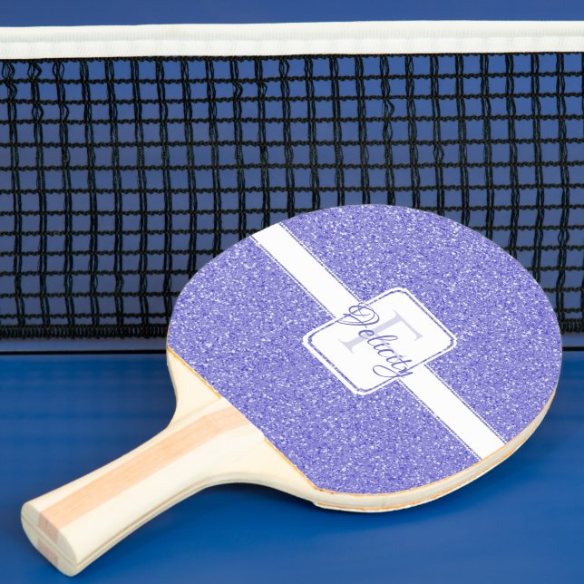 Purple Glitter Personalised Ping Pong Paddle (Insitu)