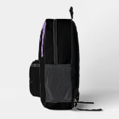 Purple Glitter Personalised Printed Backpack (Right)