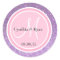 Purple Glitter & Pink Wedding Monogram