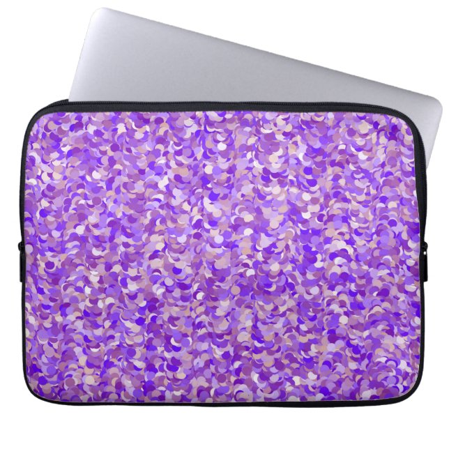 Purple glitter prestige classy chic feminine  pill laptop sleeve (Front)