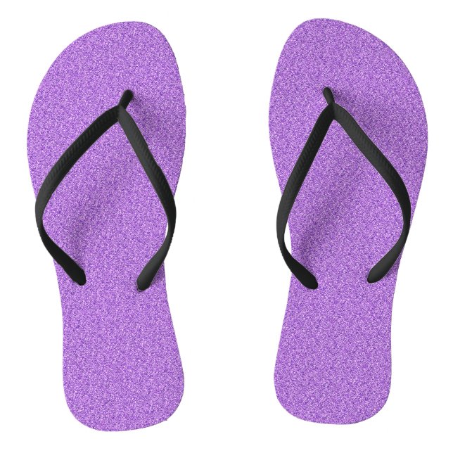 Purple Glitter Print Metallic Wedding bride groom Jandals (Footbed)