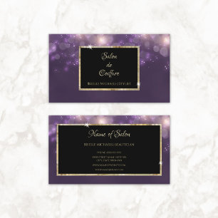 Purple Glitter Salon Business Card