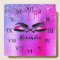 Purple Glitter Sparkle Eyelashes Monogram Name