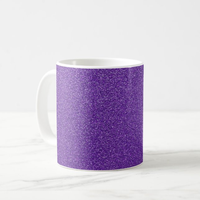 Purple Glitter, Sparkle, Glitter Background Coffee Mug (Front Left)