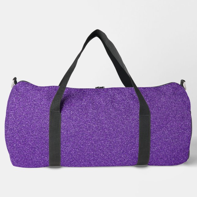 Purple Glitter, Sparkle, Glitter Background Duffle Bag (Front)