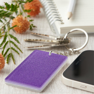 Purple Glitter, Sparkle, Glitter Background Key Ring