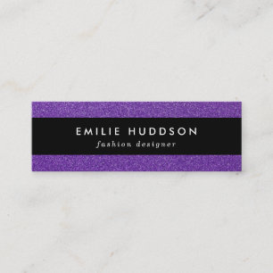 Purple Glitter, Sparkle, Glitter Background Mini Business Card