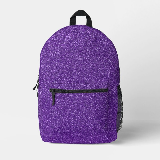 Purple Glitter, Sparkle, Glitter Background Printed Backpack (Front)