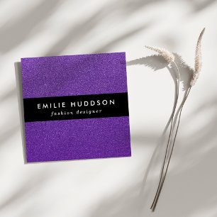 Purple Glitter, Sparkle, Glitter Background Square Business Card