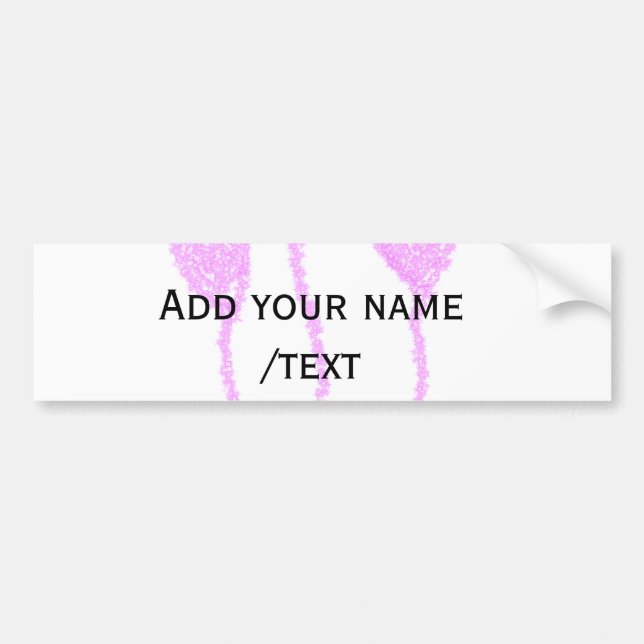 Purple glitter sparkle texture pink balloon   bumper sticker (Front)