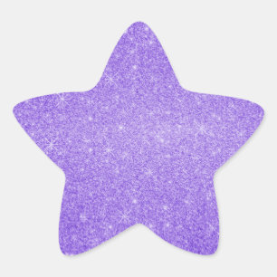 Purple glitter stars star sticker