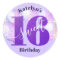 Purple Glitter Sweet 16 Birthday Balloons Script