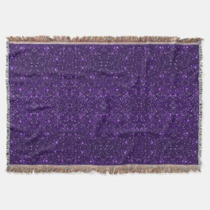 Purple Glitter Throw Blanket