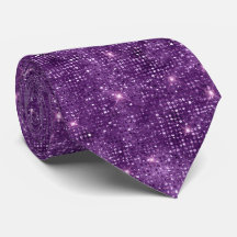 Purple Glitter Tie