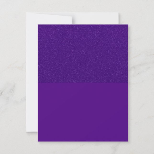 Purple Glitter Top Flat Thank You Card – Customise (Front)