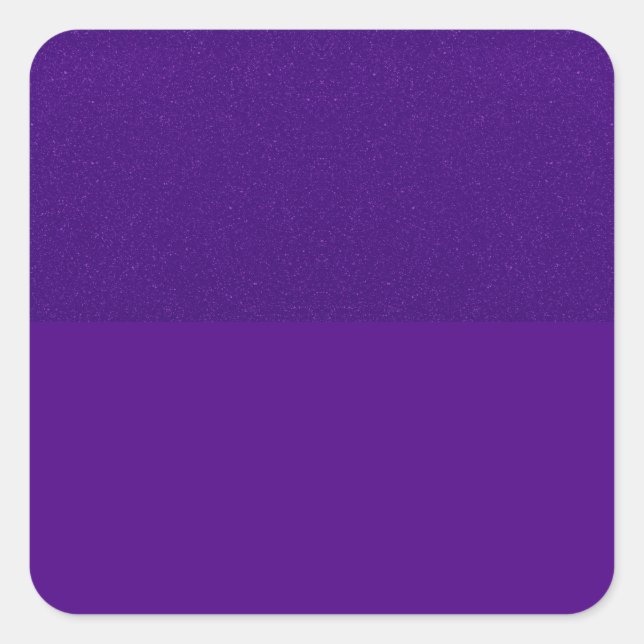 Purple Glitter‑Top Square Sticker – Customisable (Front)