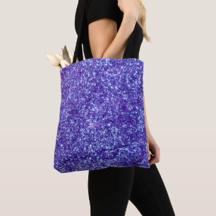 Purple Glitter Tote Bag
